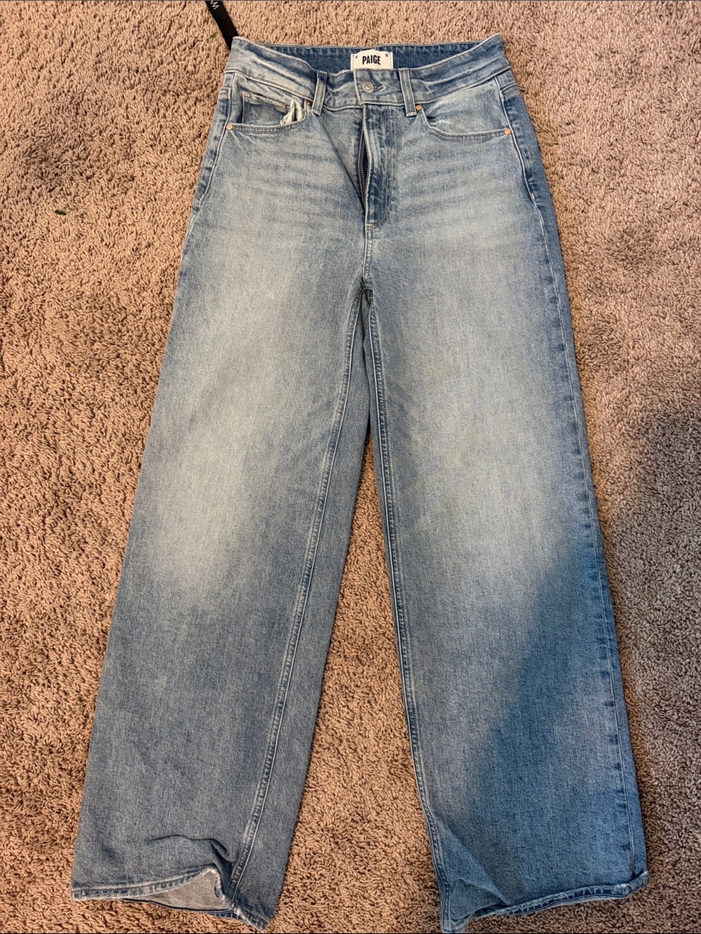 PAIGE Men's Relaxed Wide-Leg Light Blue Jeans